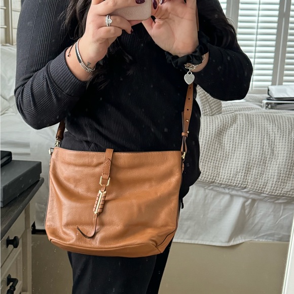 Brown Leather Cross Body Bag - Picture 3 of 4